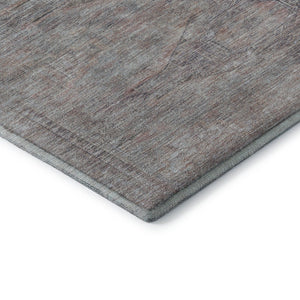 HomeRoots 8' X 10' Abstract Geometric Pewter Gray Area Rug - Washable, UV-Protected & Perfect for Busy Homes! 695394