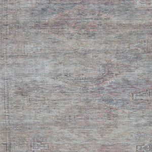 HomeRoots 9' X 12' Pewter Gray & Charcoal Geometric Washable Area Rug – Durable, Stain Resistant, UV Protected 695395