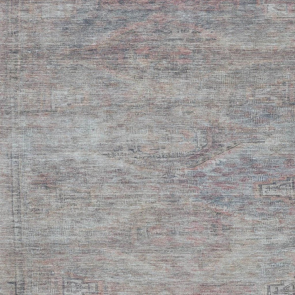 HomeRoots 10' X 14' Stylish Pewter Gray & Charcoal Geometric Washable Area Rug with UV Protection & Durability 695396