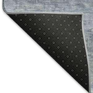 HomeRoots 5' x 8' Sky Blue & Gray Abstract Geometric Washable Area Rug – Soft, Durable, UV Protected Design 695398