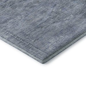 HomeRoots 5' x 8' Sky Blue & Gray Abstract Geometric Washable Area Rug – Soft, Durable, UV Protected Design 695398