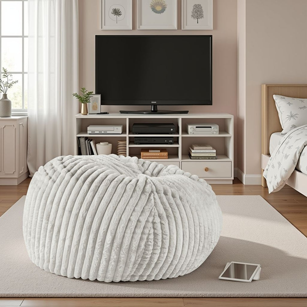 English Elm 40 Inch Minky Dove Grey Memory Foam Lounger - Ultimate Comfort For Relaxing, Gaming, And Cozying Up B108P193087