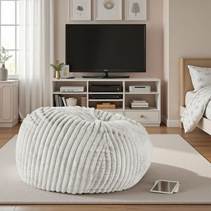 English Elm 40 Inch Minky Dove Grey Memory Foam Lounger - Ultimate Comfort For Relaxing, Gaming, And Cozying Up B108P193087