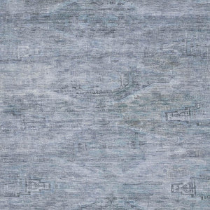HomeRoots 10' Sky Blue & Gray Abstract Geometric Area Rug - Washable, UV Resistant, Perfect for High-Traffic Spaces 695402