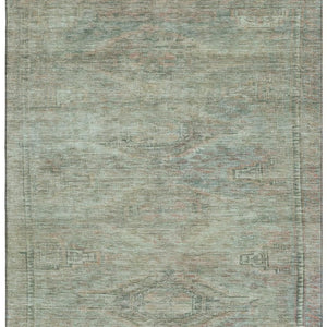 HomeRoots 9' X 12' Teal Sage Copper Area Rug – Modern Abstract Design, Washable, UV Protected & Non-Slip Backing 695413