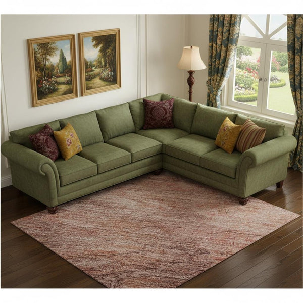 HomeRoots 9' X 12' Stylish Terra Cotta Salmon & Blush Geometric Washable Area Rug with UV Protection & Durability 695419