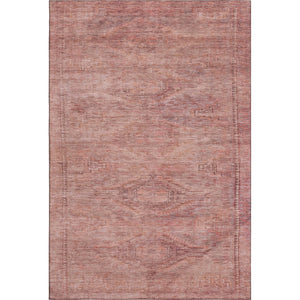 HomeRoots 9' X 12' Stylish Terra Cotta Salmon & Blush Geometric Washable Area Rug with UV Protection & Durability 695419