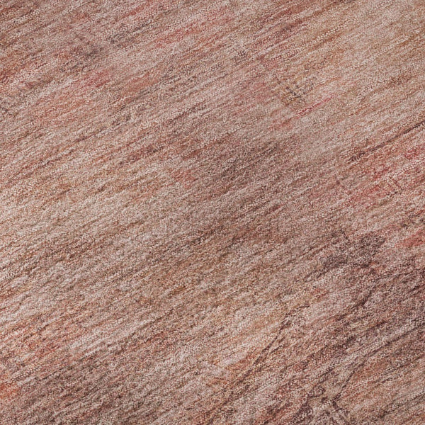 HomeRoots 9' X 12' Stylish Terra Cotta Salmon & Blush Geometric Washable Area Rug with UV Protection & Durability 695419