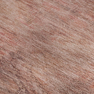 HomeRoots 9' X 12' Stylish Terra Cotta Salmon & Blush Geometric Washable Area Rug with UV Protection & Durability 695419