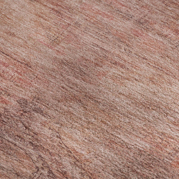 HomeRoots 9' X 12' Stylish Terra Cotta Salmon & Blush Geometric Washable Area Rug with UV Protection & Durability 695419