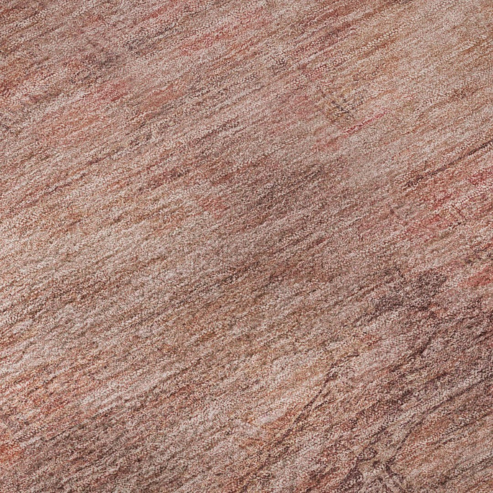 HomeRoots 10' X 14' Terra Cotta Salmon & Blush Abstract Geometric Area Rug – Washable, UV Protected, Durable Design 695420