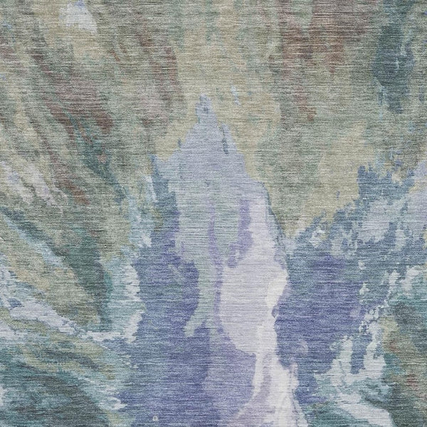 HomeRoots 10' X 14' Abstract Blue-Gray and Ivory Area Rug – Washable, UV-Protected, Perfect for High-Traffic Spaces 695432