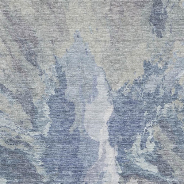 HomeRoots 5' X 8' Denim Blue Abstract Washable Area Rug with UV Protection – Durable, Stylish, Perfect for Homes! 695434