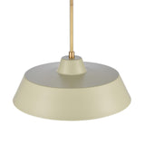 Gilman 16'' Wide 1-Light Pendant - Satin Brass with Sage Green 69545/1 Elk Lighting