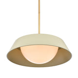 Gilman 16'' Wide 1-Light Pendant - Satin Brass with Sage Green 69545/1 Elk Lighting