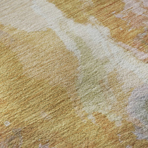 HomeRoots 5' X 8' Abstract Washable Area Rug in Rust, Wheat & Lavender - UV Protected, Durable & Stylish Home Decor 695458