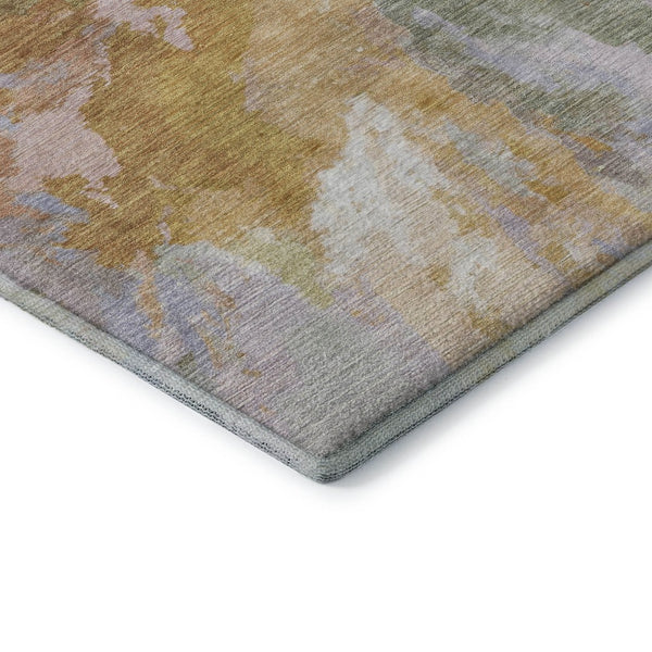 HomeRoots 8' X 10' Washable Area Rug in Rust, Wheat & Lavender - Durable, UV-Protected, Stylish for High Traffic 695460