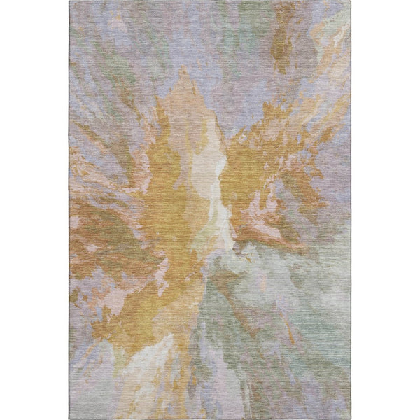 HomeRoots 10' X 14' Abstract Area Rug in Rust, Wheat & Lavender – Durable, Stain Resistant, UV Protected Design 695462