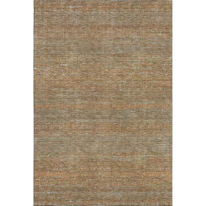 HomeRoots 9' X 12' Washable Area Rug in Taupe, Brown & Copper - Durable, UV-Protected for High-Traffic Spaces 695479