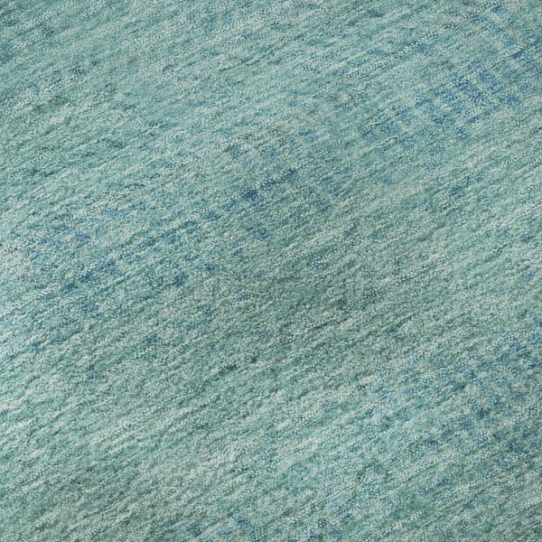 HomeRoots 5' X 8' Aqua and Teal Striped Washable Area Rug – UV-Protected, Stain-Resistant, Durable Design! 695482