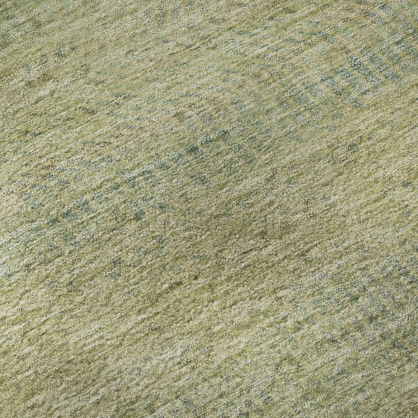 HomeRoots 8' Wheat Gold and Green Striped Round Rug - Washable, Stain Resistant, UV Protected, Non-Slip Design 695513