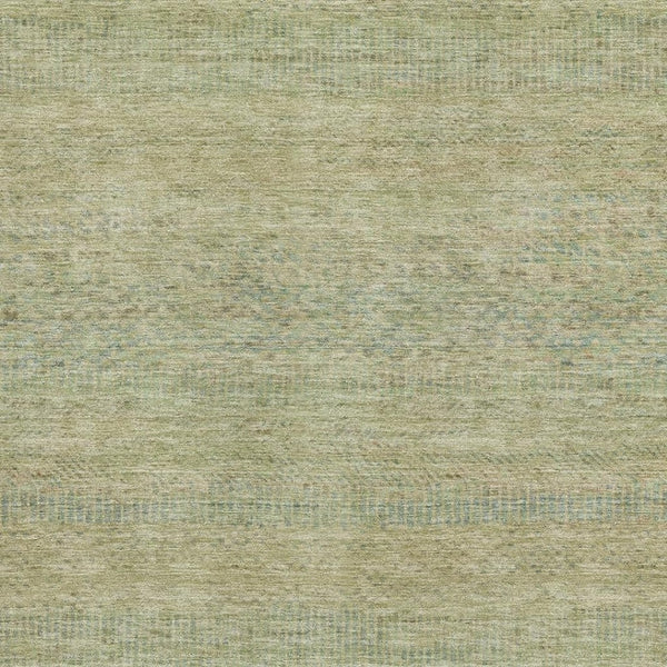 HomeRoots 8' X 10' Wheat Gold and Green Striped Washable Area Rug with UV Protection for Busy Homes & Style 695514