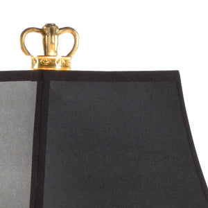 Chelsea House Chinese Dog Lamp By Jamie Merida — Sculptural Cream Ceramic Table Lamp With Antique Gold Leaf Accents And Bold Black Mount 69552