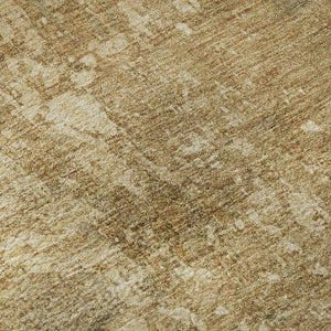 HomeRoots 10' X 14' Brown and Beige Abstract Washable Area Rug – Durable, UV-Protected & Easy to Clean Design 695528