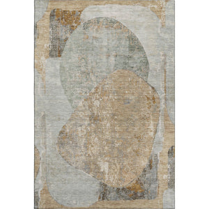 HomeRoots 10' X 14' Gray Abstract Washable Area Rug – UV Protected, Stain Resistant, Non-Slip for Modern Homes 695546