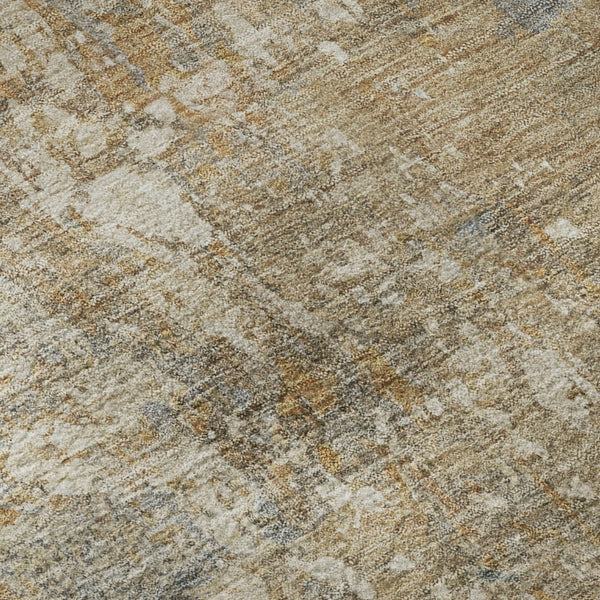 HomeRoots 10' X 14' Gray Abstract Washable Area Rug – UV Protected, Stain Resistant, Non-Slip for Modern Homes 695546