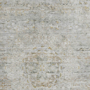 HomeRoots 5' X 8' Floral Medallion Area Rug in Taupe Beige and Gray - Washable, Stain-Resistant, UV Protected! 695590