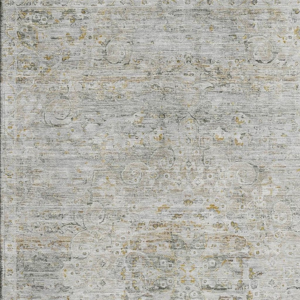 HomeRoots 10' X 14' Elegant Taupe Beige & Gray Floral Medallion Washable Area Rug with UV & Stain Protection 695594
