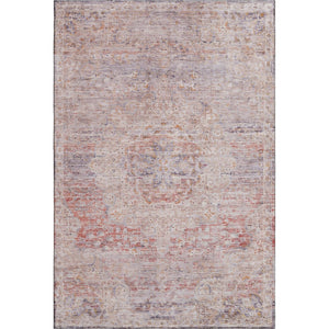 HomeRoots 5' X 8' Terra Cotta Beige & Gray Floral Area Rug | Washable, Durable, Stain Resistant & UV Protected 695596