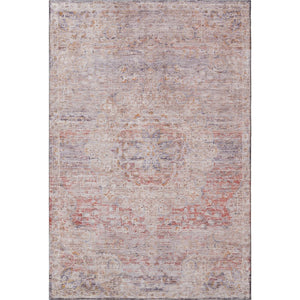 HomeRoots 8' X 10' Elegant Terra Cotta Floral Area Rug - Washable, UV Protected, Stain Resistant, Durable Design 695598