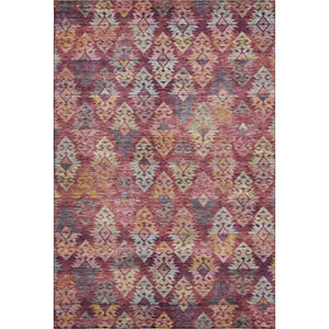 HomeRoots 10' X 14' Contemporary Ikat Area Rug in Rust, Gold & Gray - Durable, Washable, UV Protected Design 695630