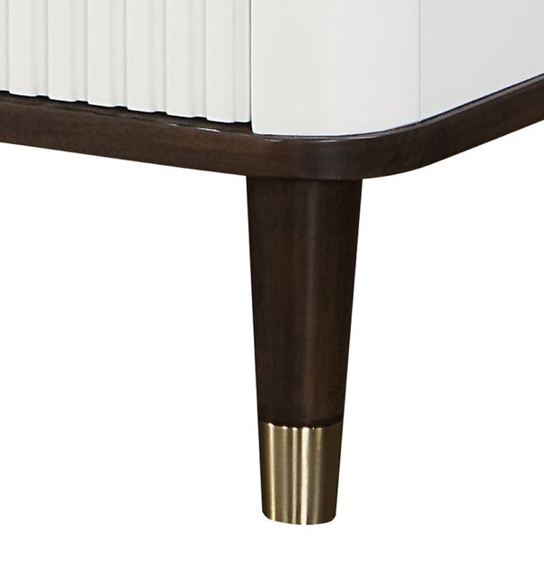 English Elm Carena Two-tone Walnut Veneer Nightstand with Usb Charging for Modern Bedrooms B2756P493473