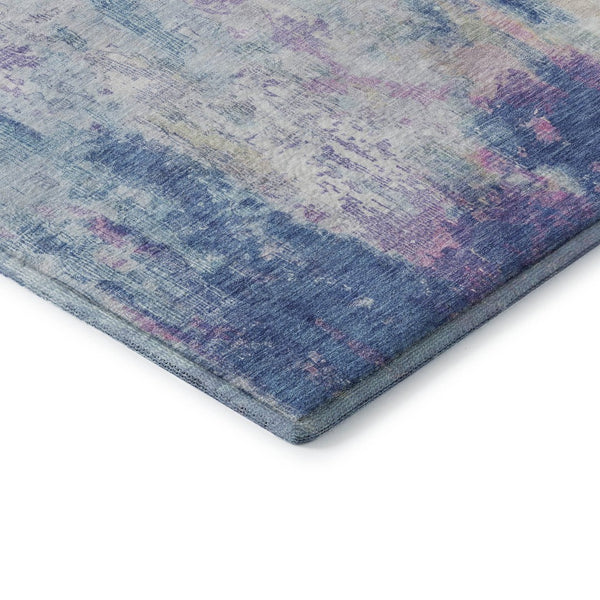 HomeRoots 10' Blue Blush Ivory Abstract Area Rug - Washable, UV Protected, Stain Resistant, Stylish & Durable! 695696