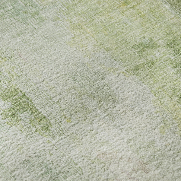 HomeRoots 5' X 8' Washable Sage Wheat Ivory Area Rug with UV Protection, Stain Resistance & Non-Slip Backing 695710