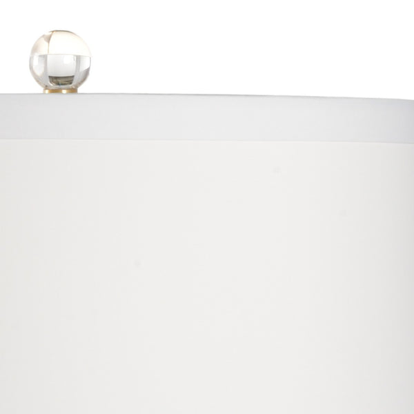 Chelsea House Large Orchid Lamp — Sculptural Porcelain Blooms With Antique Gold Stem, Crystal Accents, 30.5" Tall 69573