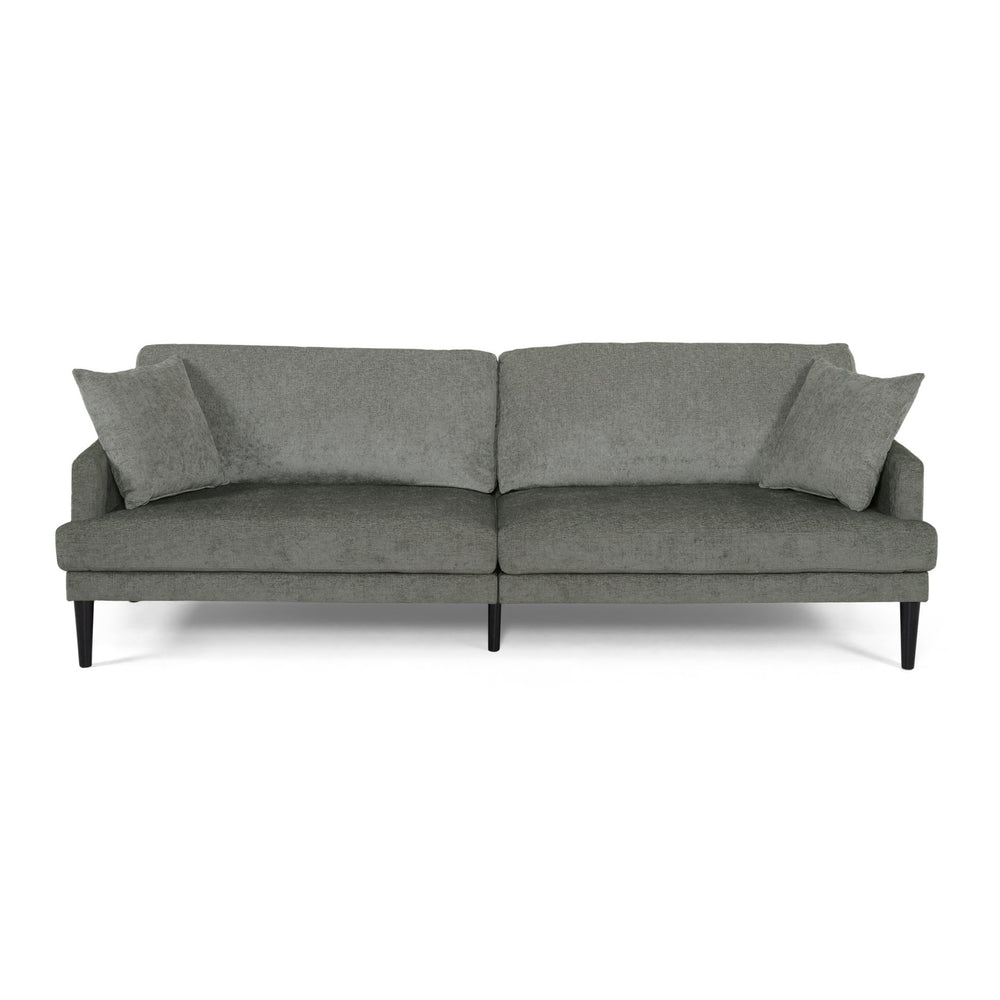 English Elm Christopher Knight Home® - 3 Seater Sofa - Modern Grey Fabric Couch With Tapered Legs, Plush Cushions & Accent Pillows For Comfort 69573.00AGRY_69573.00BGRY