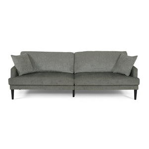 English Elm Christopher Knight Home® - 3 Seater Sofa - Modern Grey Fabric Couch With Tapered Legs, Plush Cushions & Accent Pillows For Comfort 69573.00AGRY_69573.00BGRY