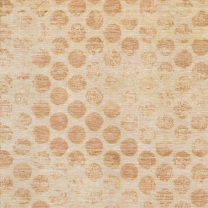 HomeRoots 8' X 10' Washable Peach & Ivory Geometric Area Rug - UV Protected, Stain Resistant, Family-Friendly Comfort 695766