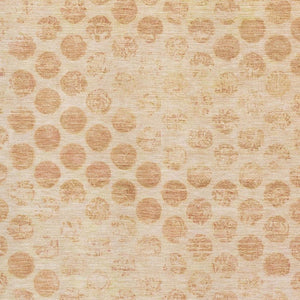 HomeRoots 9' X 12' Peach and Ivory Geometric Area Rug – Washable, UV-Protected, Stain-Resistant, Non-Slip Design 695767
