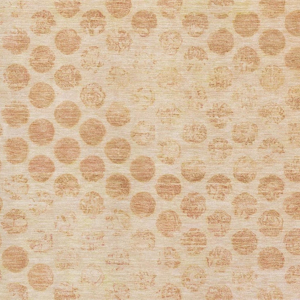 HomeRoots 10' X 14' Peach and Ivory Geometric Area Rug – Washable, UV-Protected, and Perfect for Busy Homes! 695768