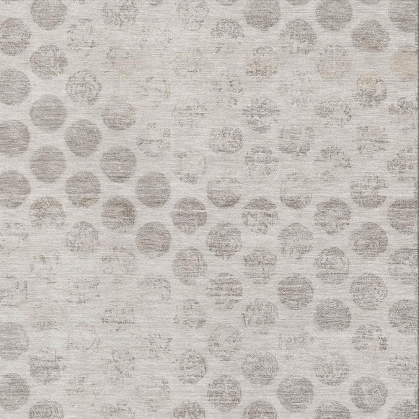 HomeRoots 8' X 10' Stylish Taupe and Beige Geometric Area Rug - Washable, UV Protected for Busy Homes 695772