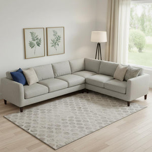 HomeRoots 10' X 14' Taupe & Beige Geometric Washable Area Rug - Soft, Durable, UV-Protected for Any Space! 695774