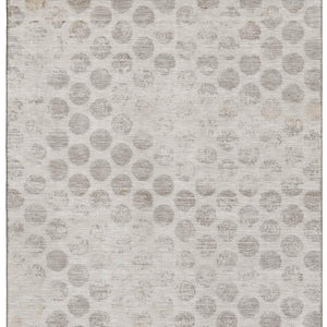 HomeRoots 10' X 14' Taupe & Beige Geometric Washable Area Rug - Soft, Durable, UV-Protected for Any Space! 695774