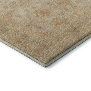 HomeRoots 10' Beige and Copper Oriental Area Rug - Washable, UV Protected, Durable & Stain Resistant Elegance 695780