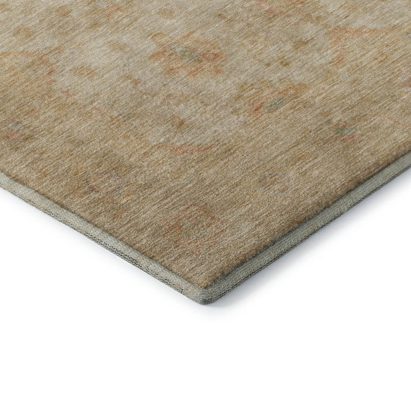 HomeRoots 10' Beige and Copper Oriental Area Rug - Washable, UV Protected, Durable & Stain Resistant Elegance 695780