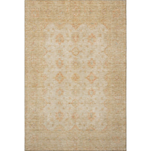 HomeRoots 10' Beige and Copper Oriental Area Rug - Washable, UV Protected, Durable & Stain Resistant Elegance 695780